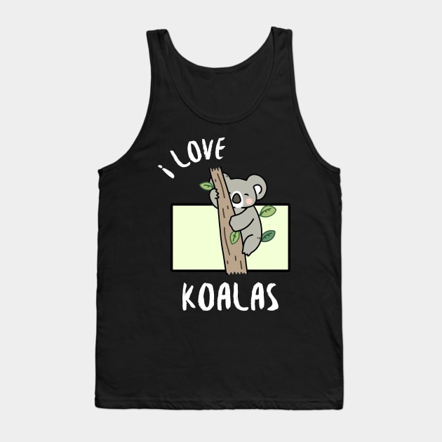 Cute Koala on tree Branch Tank Top by Eine Creations